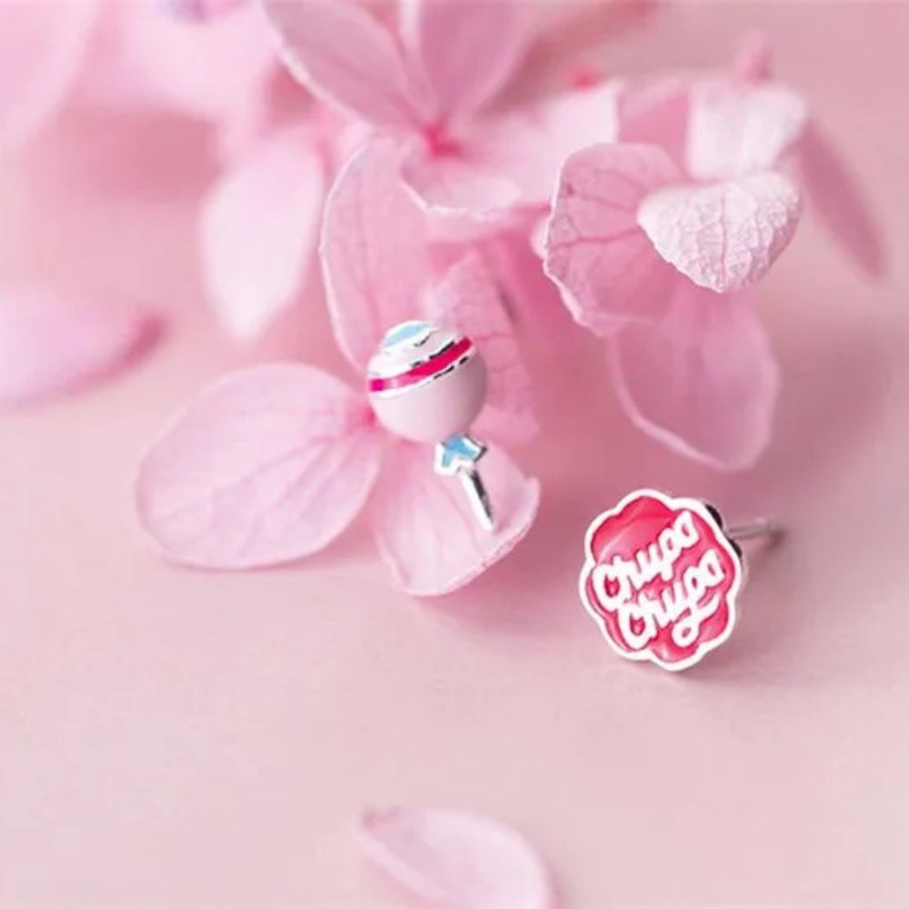 Anthro Candy Chupa-Chups Vintage Barbie Pop Culture Mini 3D Food Earrings